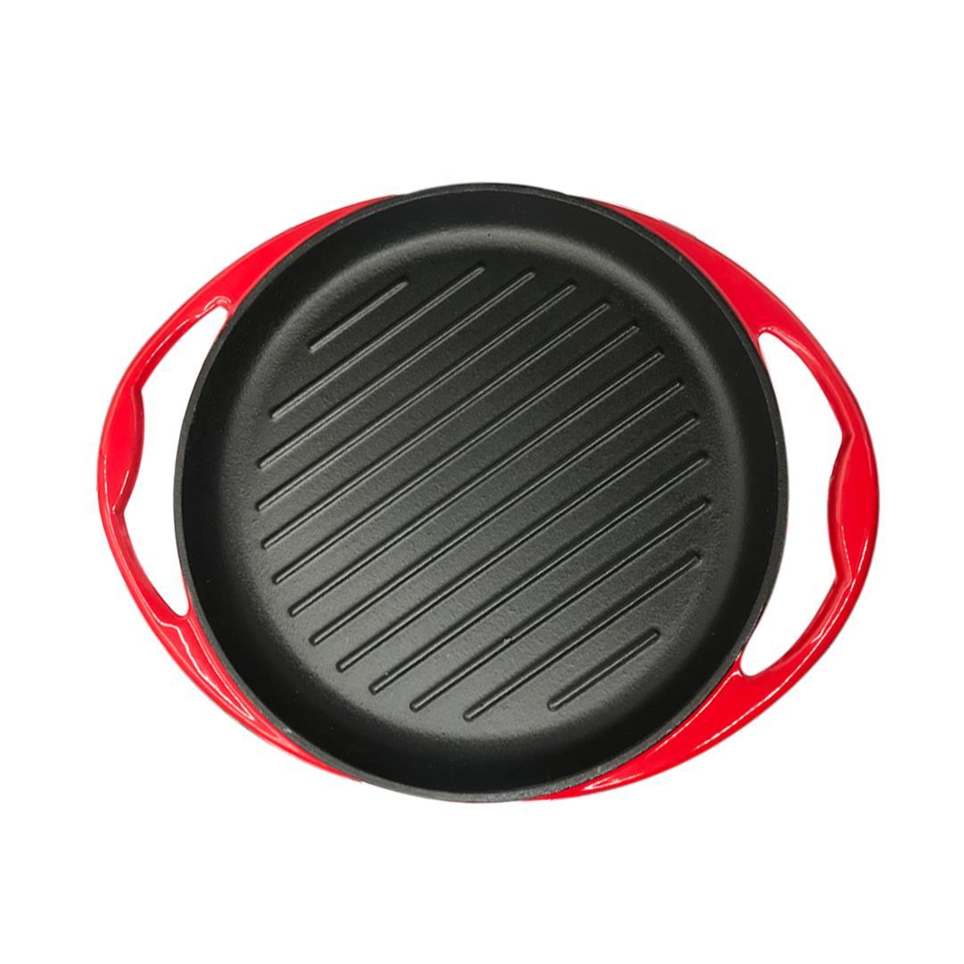 Enamel Cast Iron Non-stick Sizzle Frying Pan 26cm