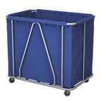 Stainless Large Linen Cart Blue