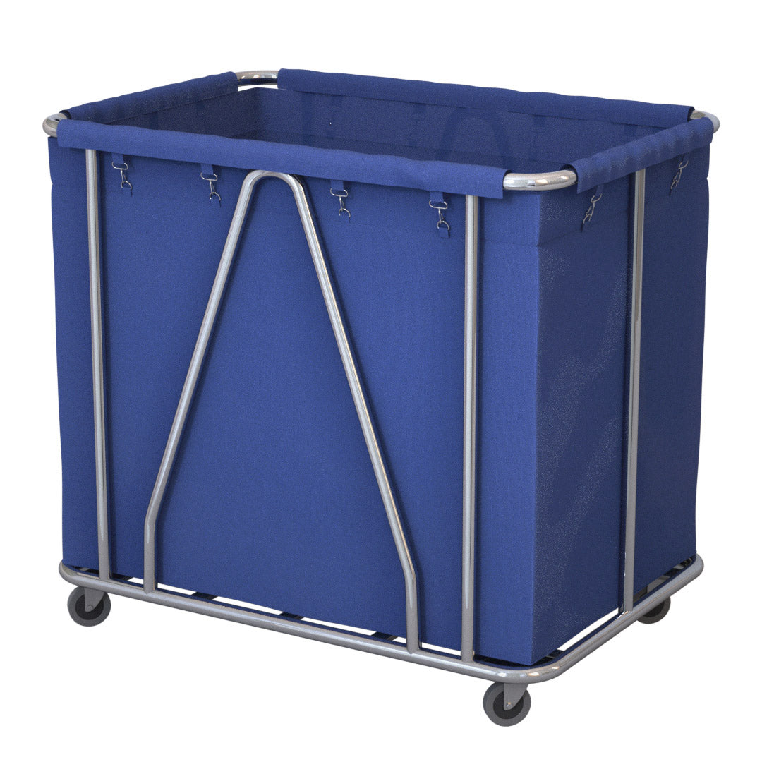 Stainless Large Linen Cart Blue