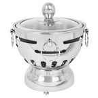 Stainless Steel Single Hot Pot with Glass Lid