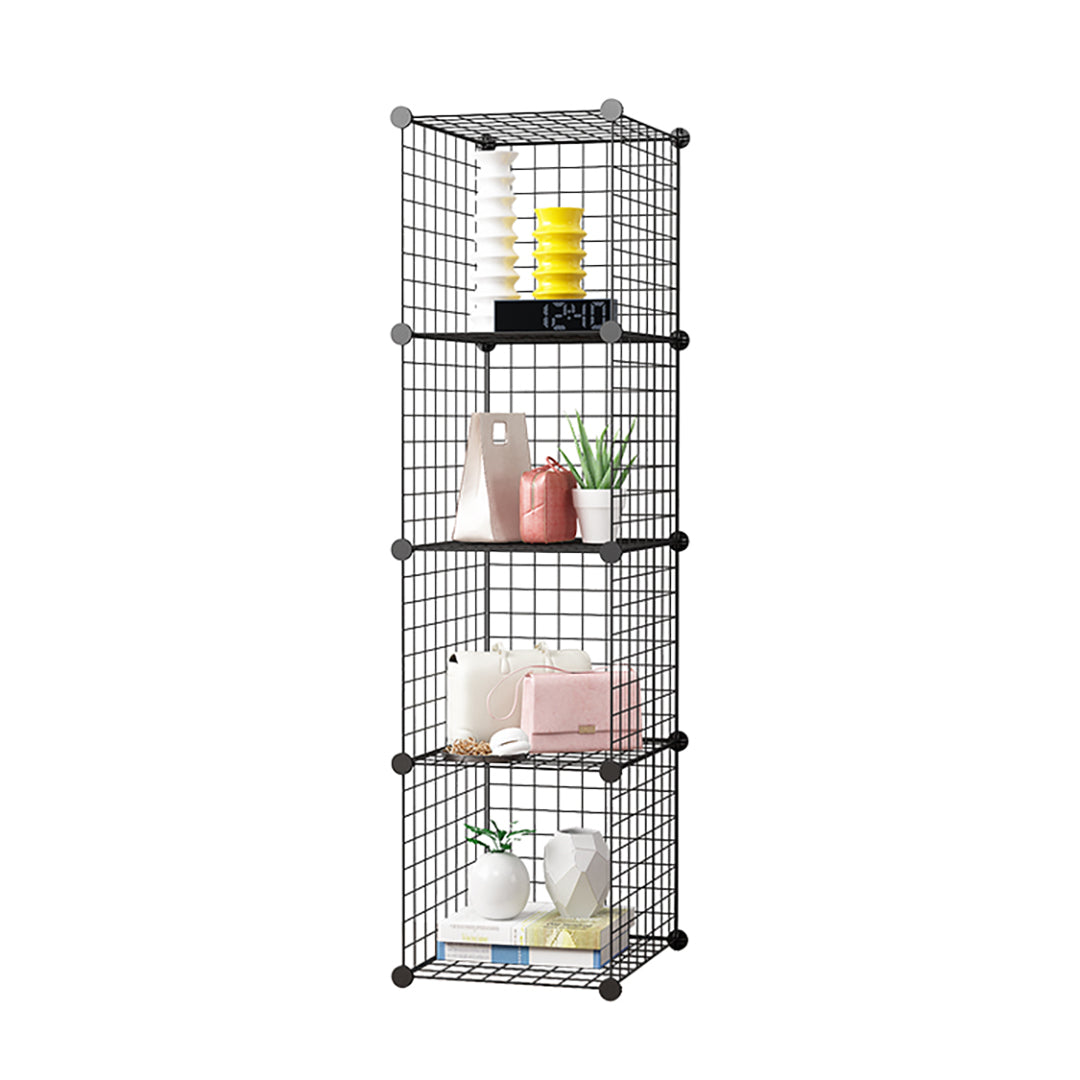 Black 4 Tier Cube Organiser