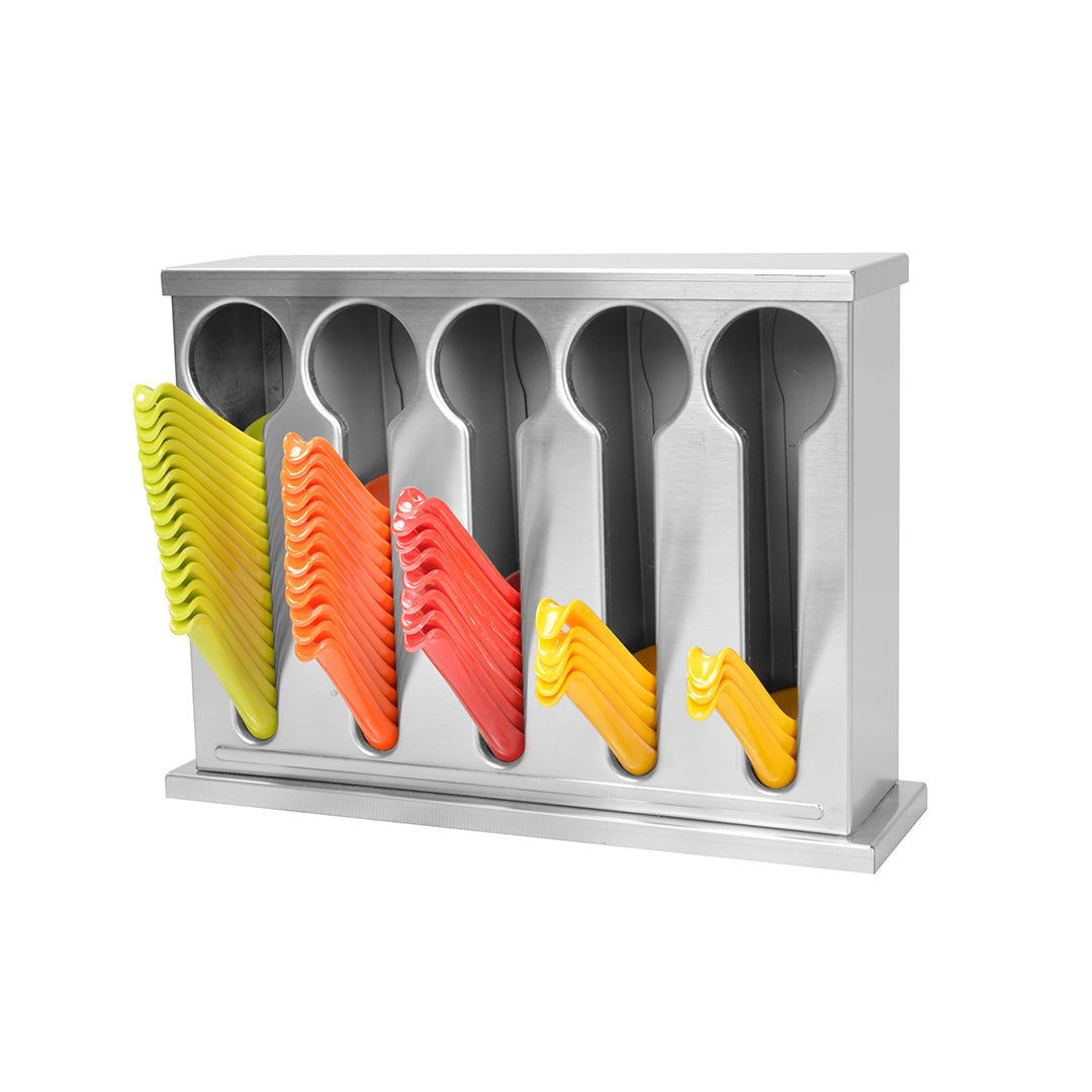 Stainless Steel Buffet Utensil Holder 5 Holes