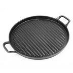 28cm Ribbed Cast Iron Frying Pan Skillet
