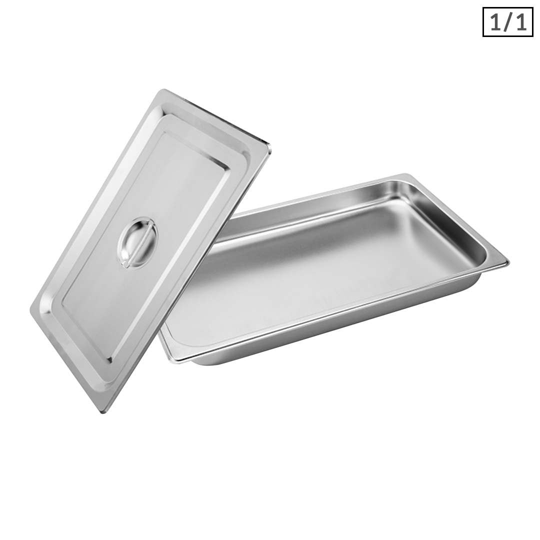Gastronorm GN Pan Full Size 1/1 GN Pan 4cm Deep Tray with Lid