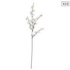 10x Artificial Silk Cherry Blossom Flower White