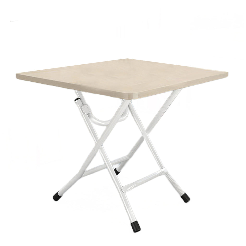 White Foldable Portable Standing Legs Square Table