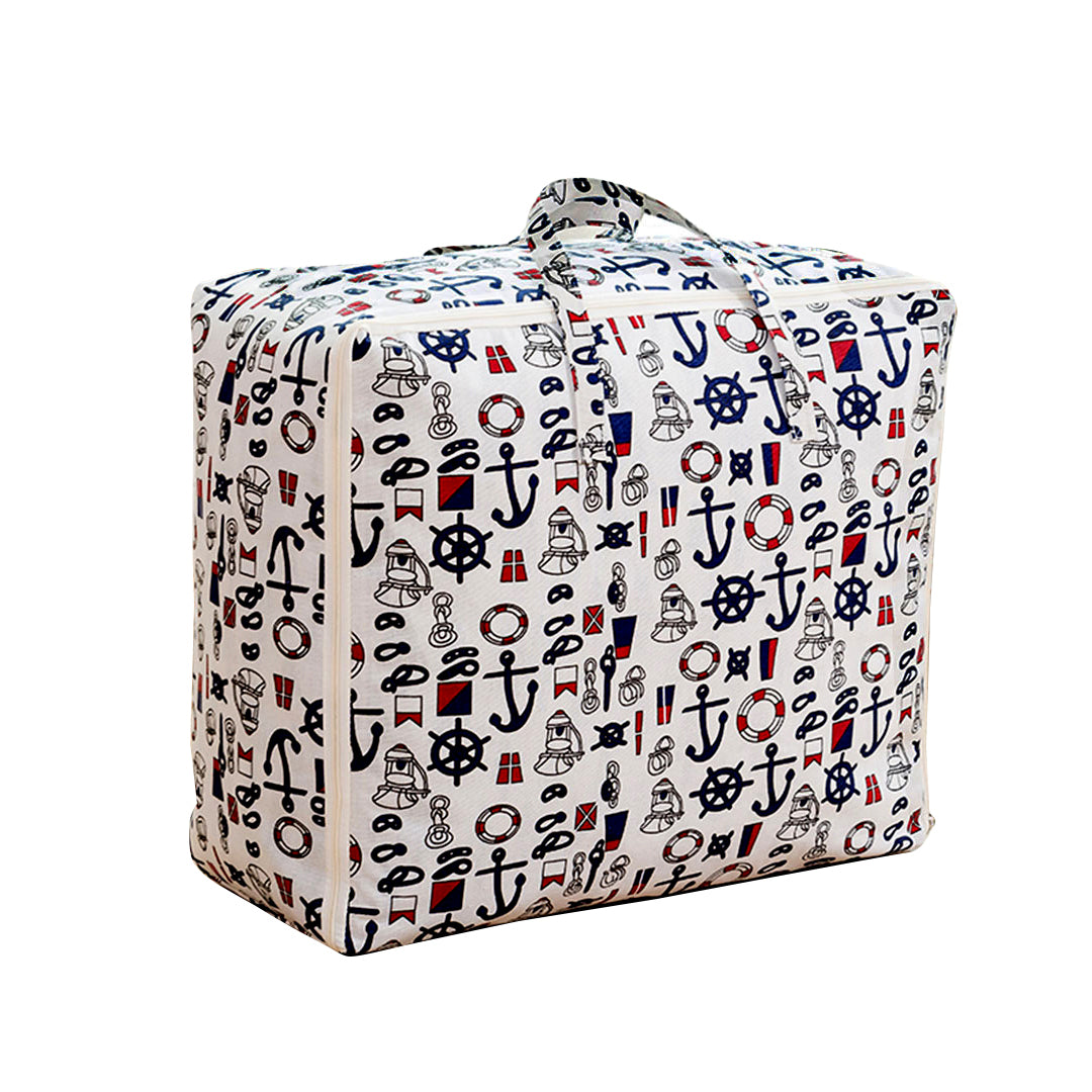 Nautical Icons Exta Large Storage Luggage Bag