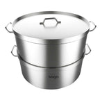 2 Tier Commercial 304 Stainless Steel Steamer 32*22cm