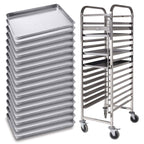 16-Tier Gastronorm Trolley w/ Aluminum Pan