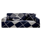 High Stretch 3-Seater Checkered Print Sofa Slipcover