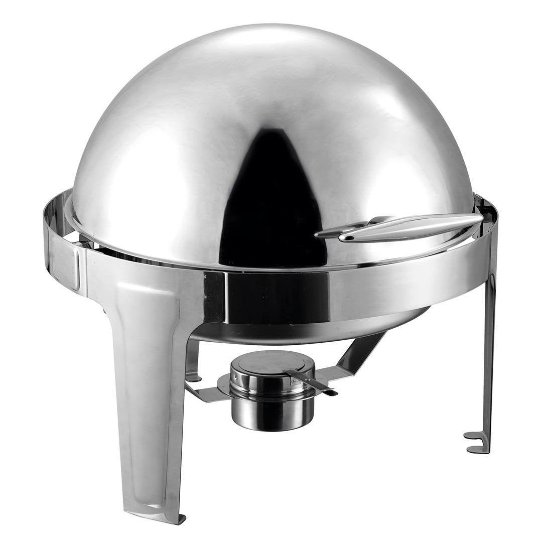 6L Stainless Steel Chafing Food Warmer Round Roll Top