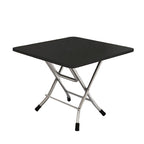 Black Foldable Portable Standing Legs Square Table