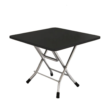 Black Foldable Portable Standing Legs Square Table
