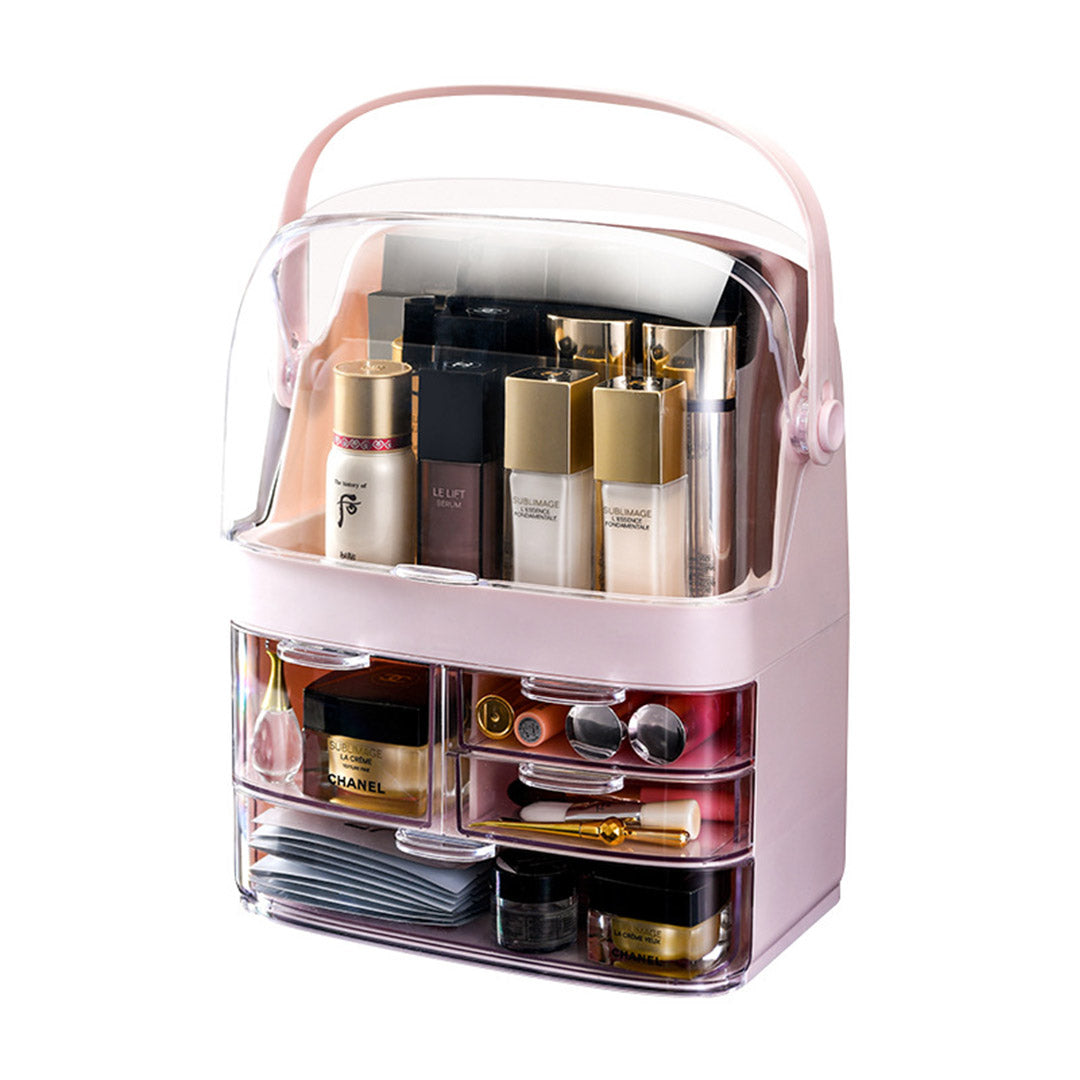 3 Tier Pink Countertop Cosmetic Storage Organiser