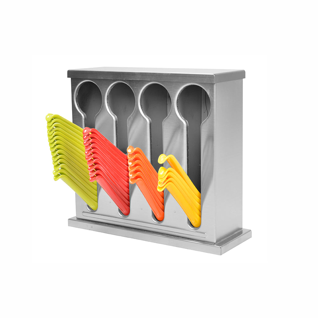 Stainless Steel Buffet Utensil Holder 4 Holes