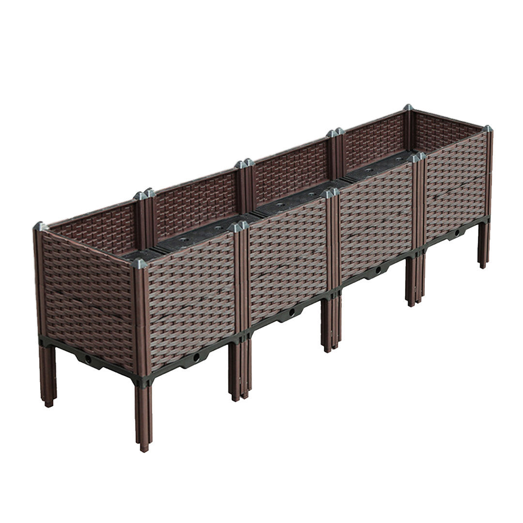 160X51CM Garden Plastic Planter Box with Legs