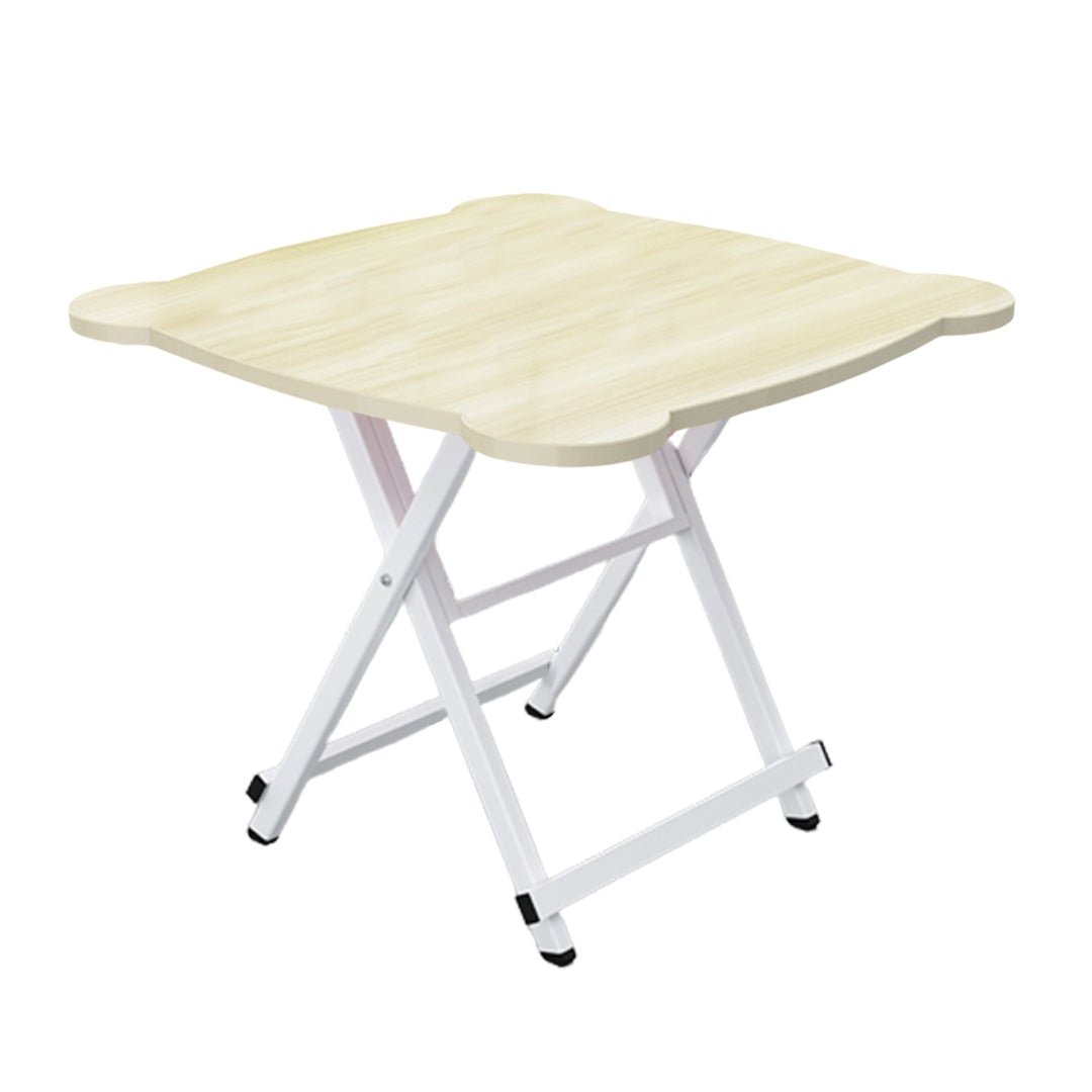 White Minimalist Cat Ear Foldable Portable Table