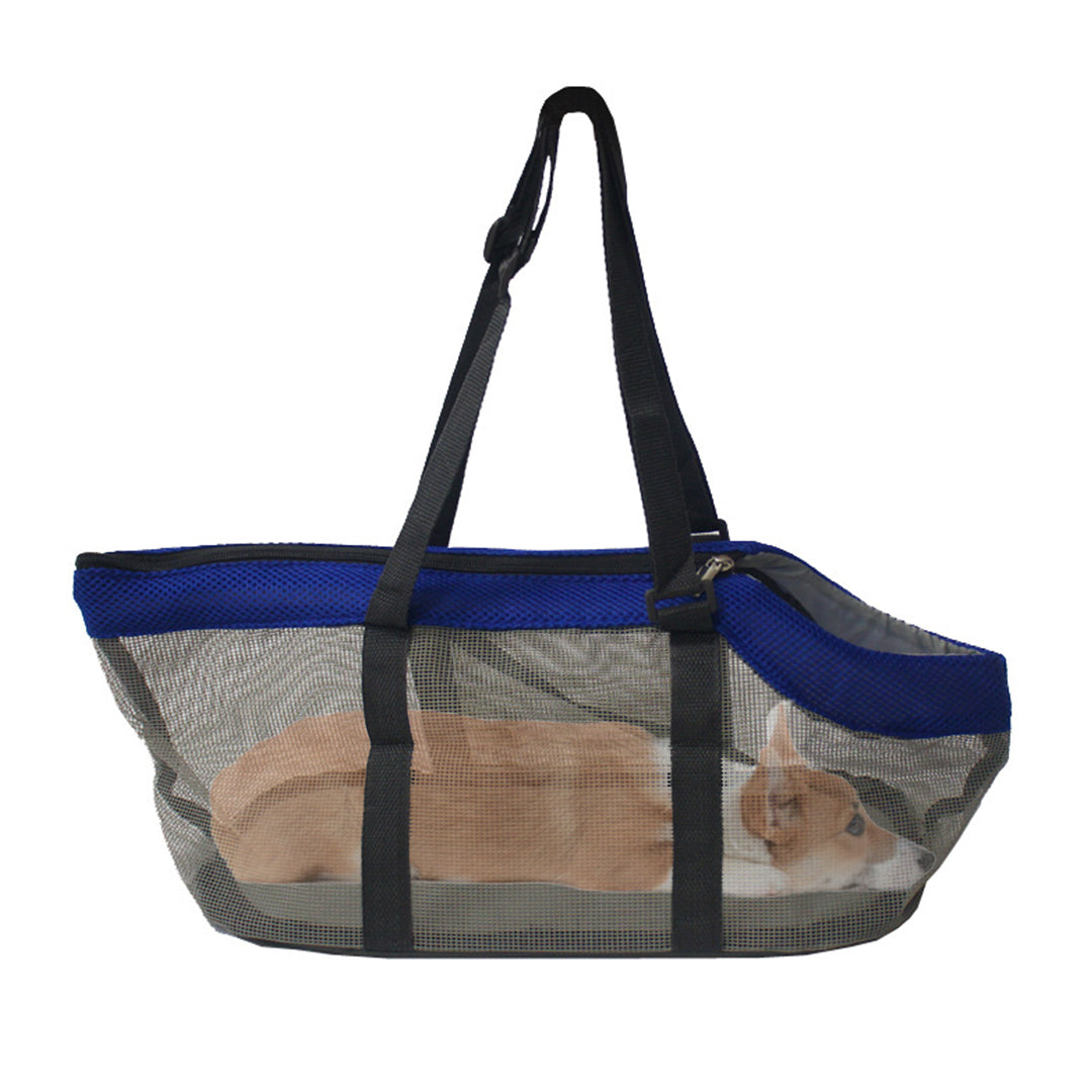 Waterproof Breathable Net Mesh Pet Carrier Bag Grey