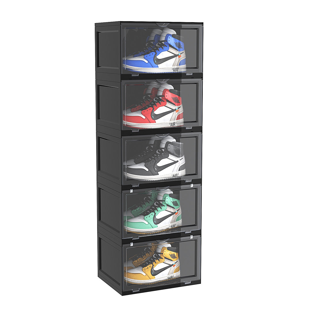5 Tier Black Shoe Organiser