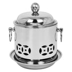 Stainless Steel Single Asian Hot Pot with Lid