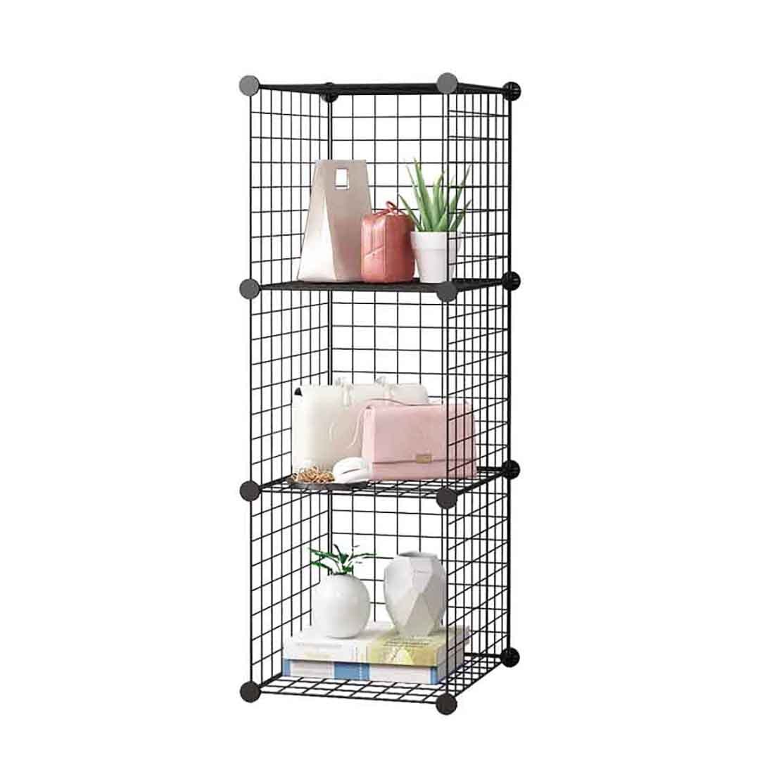 Black 3 Tier Cube Organiser