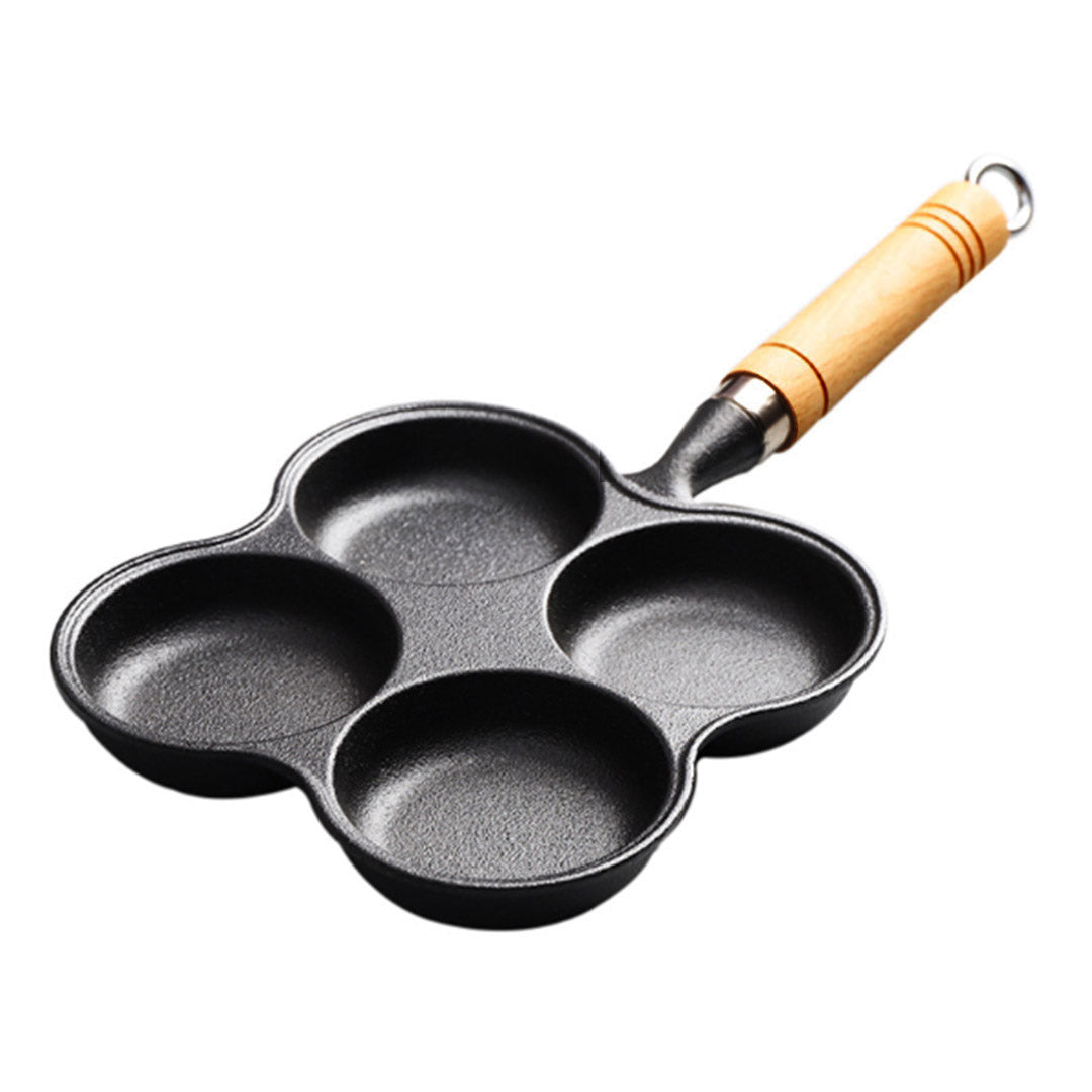 4 Mold Multi-Portion Cast Iron Fry Pan