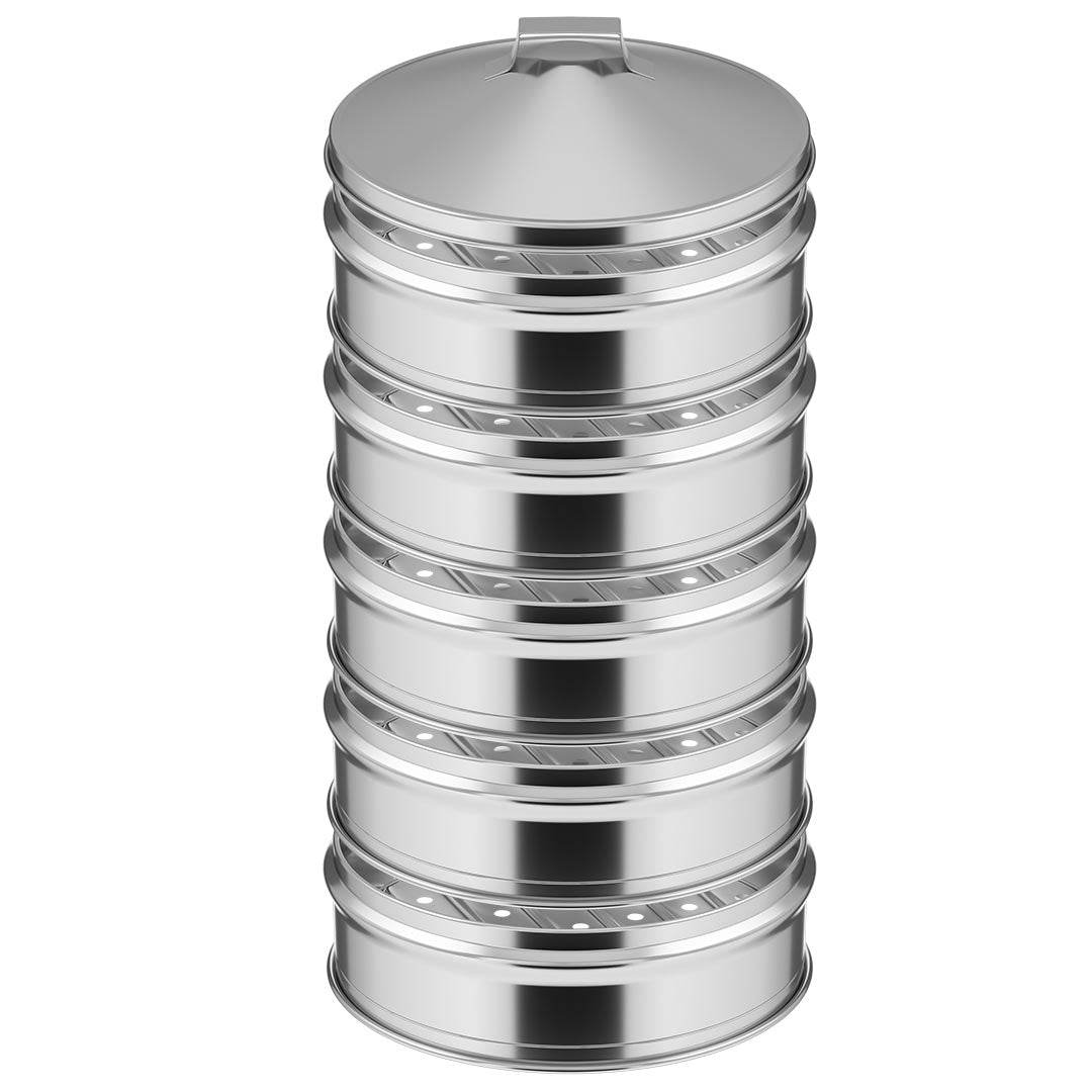 5 Tier Stainless Steel Steamers With Lid 22cm
