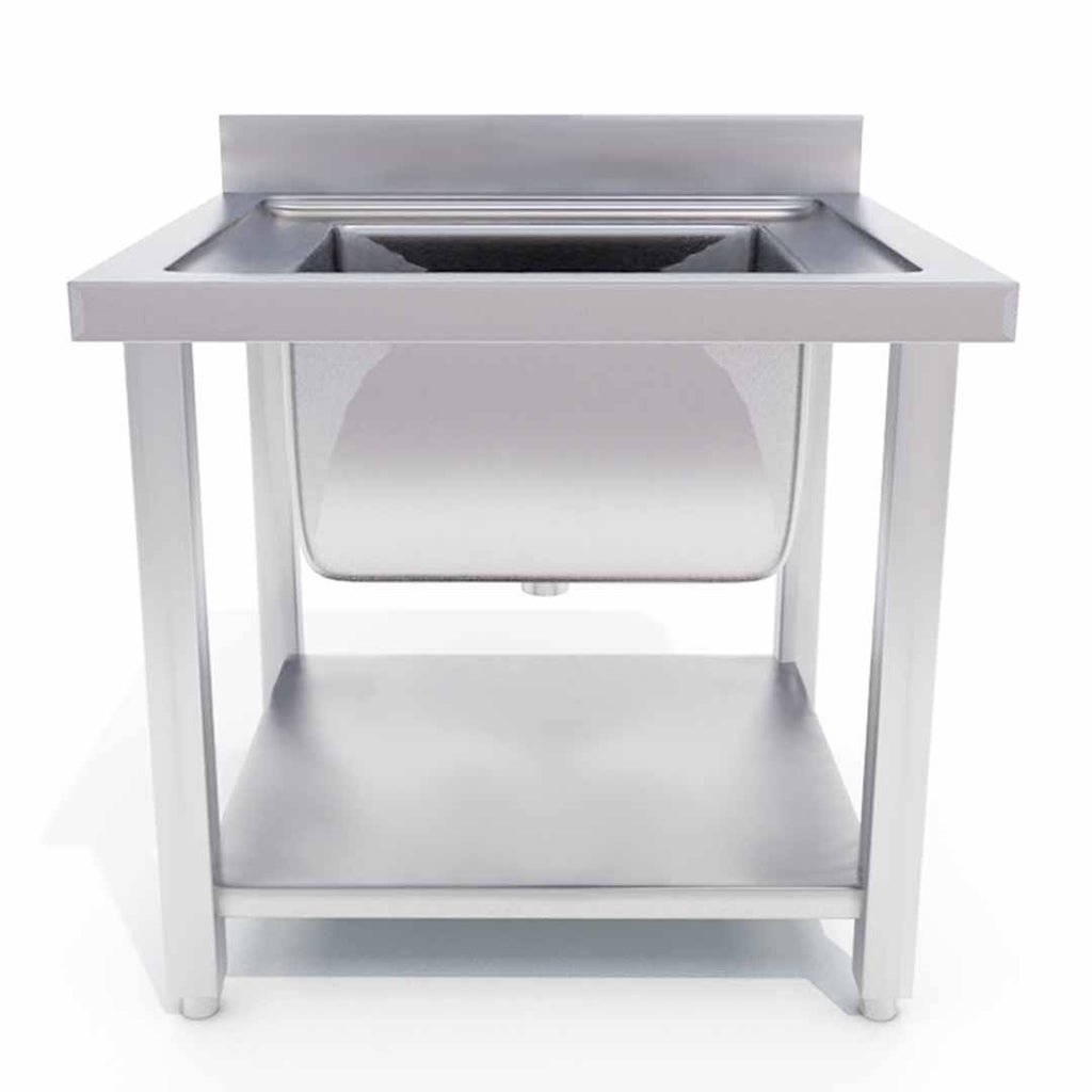 Commercial Stainless Steel Work Sink 70*70*85cm