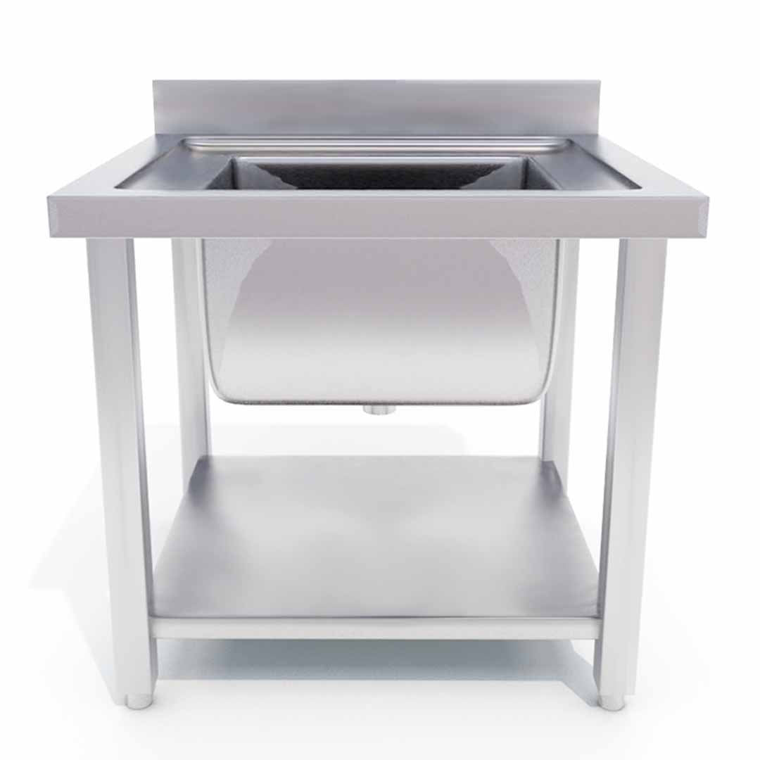 Commercial Stainless Steel Work Sink 70*70*85cm