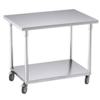 100cm Commercial Kitchen Stainless Steel Work Bench with Wheels