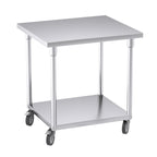 80cm Commercial Kitchen Stainless Steel Work Bench with Wheels