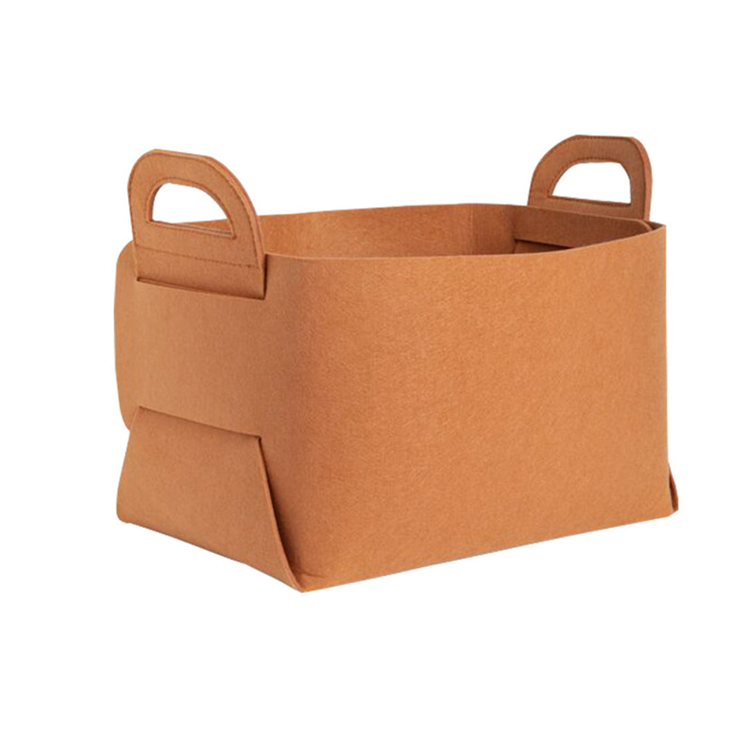 Medium Coffee Felt Storage Box