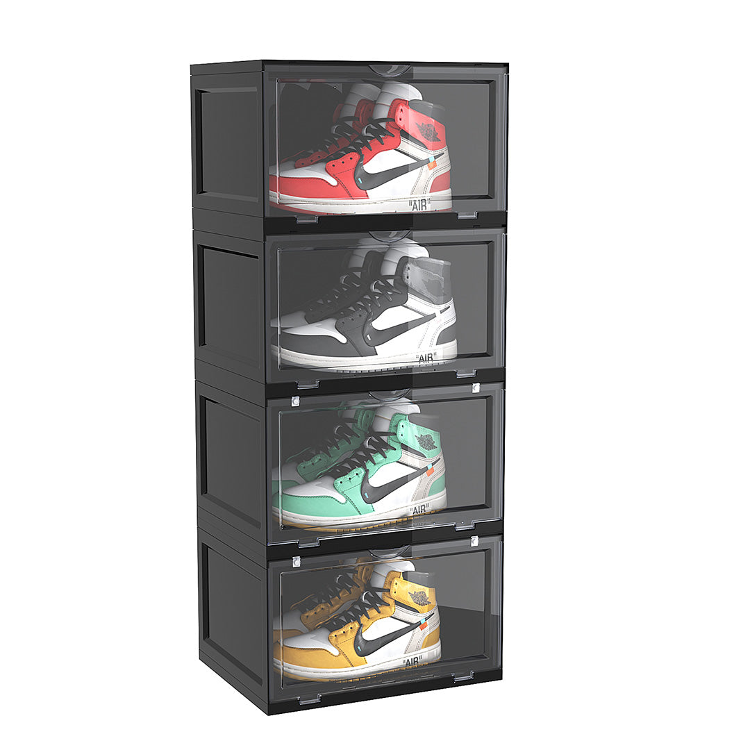 4 Tier Black Shoe Organiser