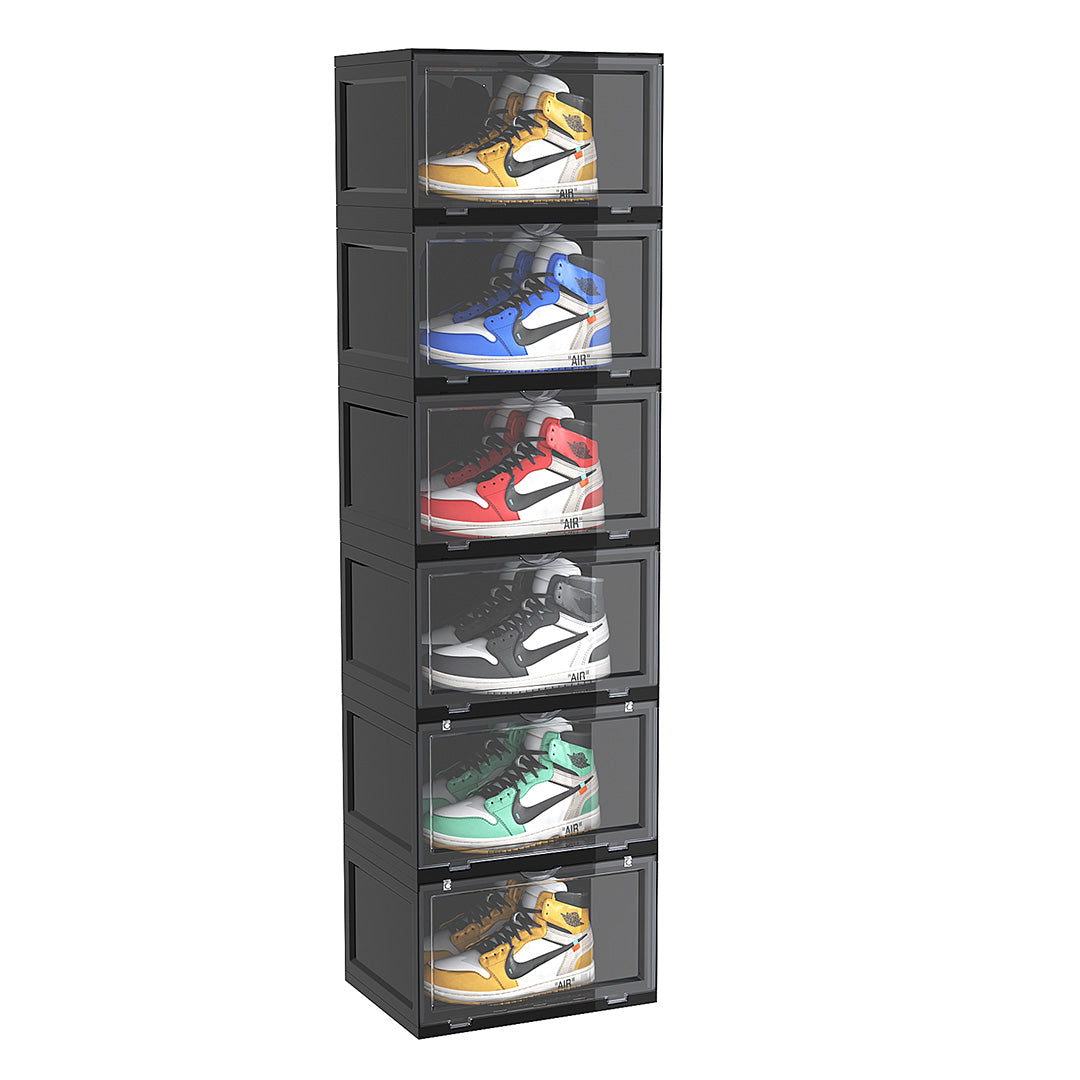 6 Tier Black Shoe Organiser