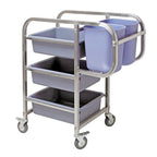82x43x92cm Square 3 Tier Food Trolley Food Waste