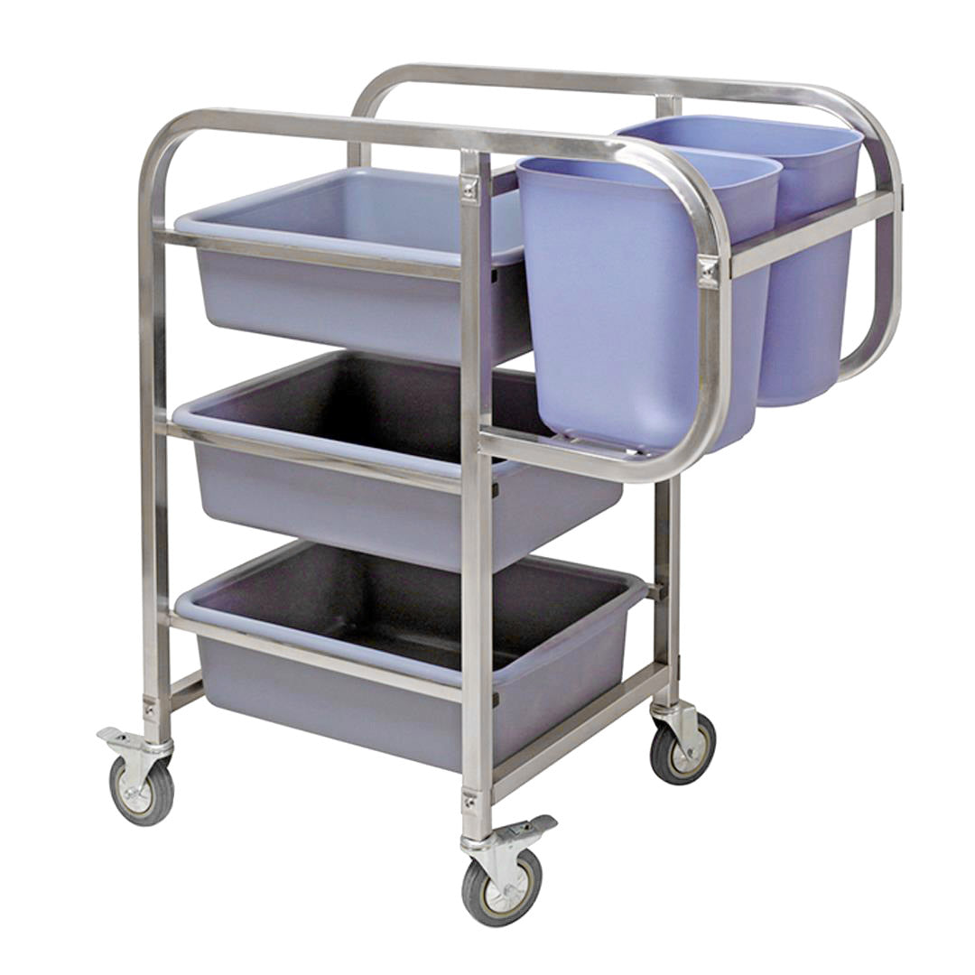 82x43x92cm Square 3 Tier Food Trolley Food Waste