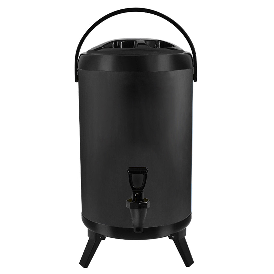 18L Stainless Steel Milk Tea Barrel with Faucet Black