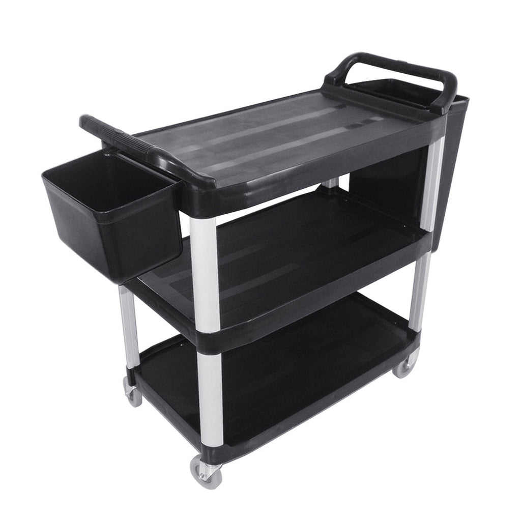 3 Tier Utility Cart w/ Two Bins 83x43x95cm Small