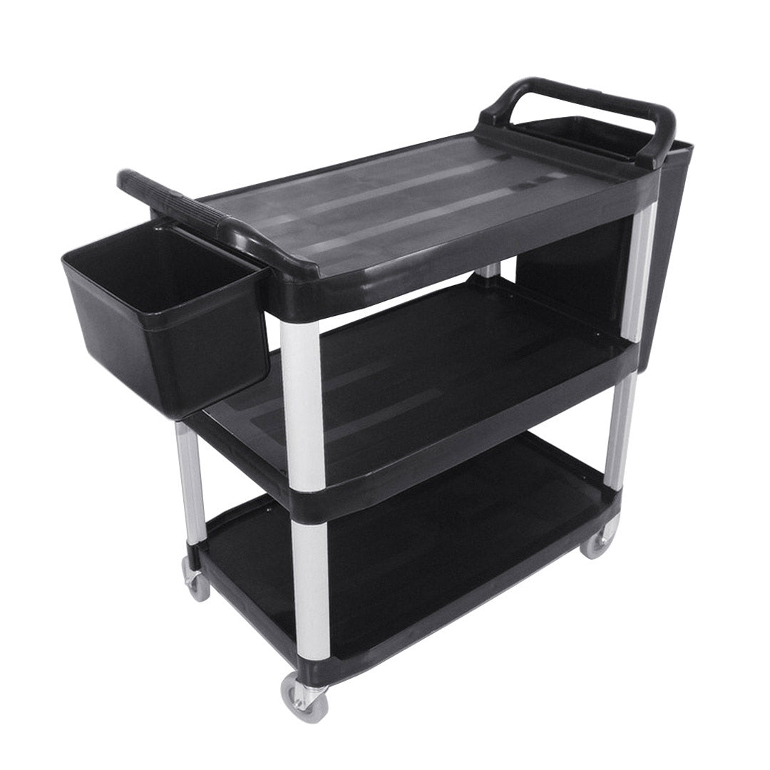 3 Tier Utility Cart w/ Two Bins 83x43x95cm Small