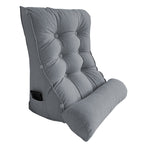 45cm Silver Wedge Lumbar Pillow