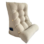 45cm White Wedge Lumbar Pillow