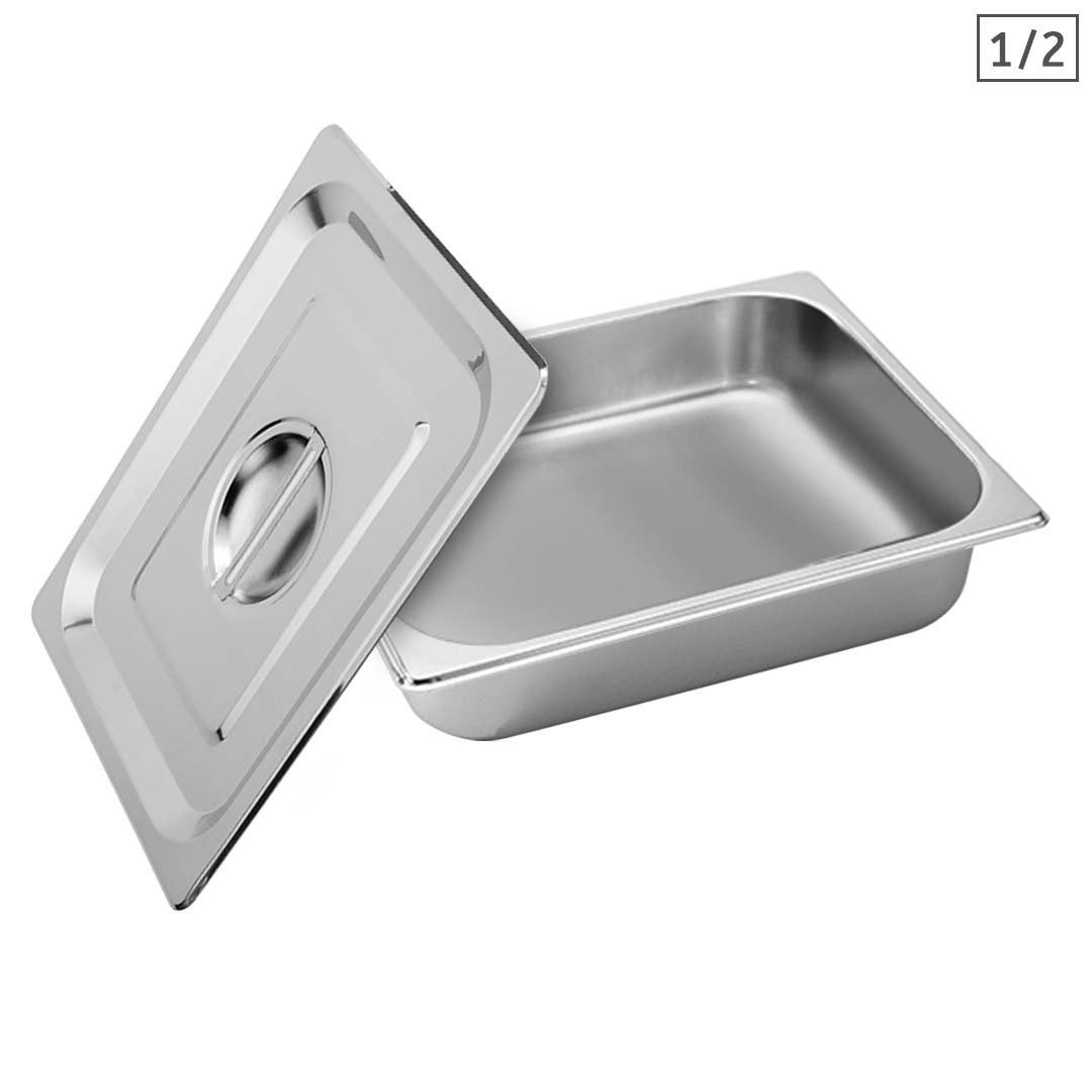 Gastronorm Full Size 1/2 GN Pan 6.5cm Deep with Lid