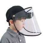 Outdoor Protective Hat Full Face HD Shield Cover Kids Black