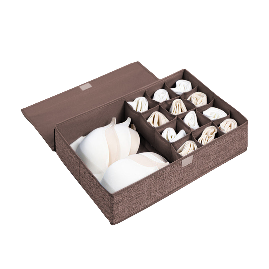 Coffee Flip Top Underwear Storage Box