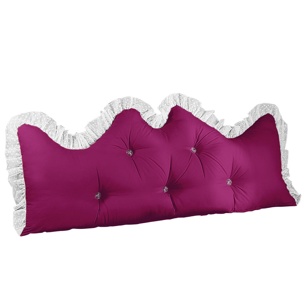 180cm Burgundy Princess Headboard Pillow
