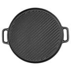 30cm Round Cast Iron Ribbed Pan