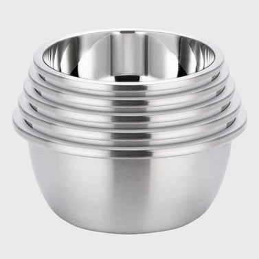 SOGA 5Pcs Polished Stainless Steel Mixing Bowl