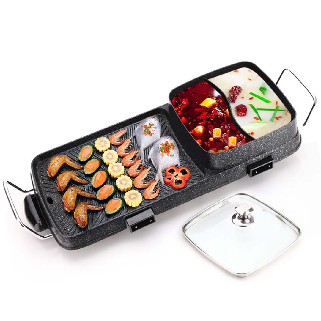 2 in 1 Electric BBQ Grill and Hotpot