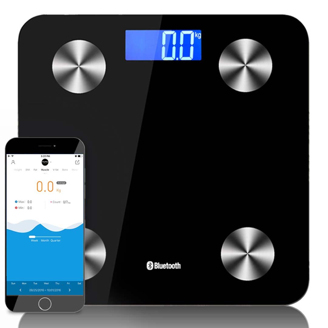 Wireless Bluetooth Digital Body Fat Scale Black