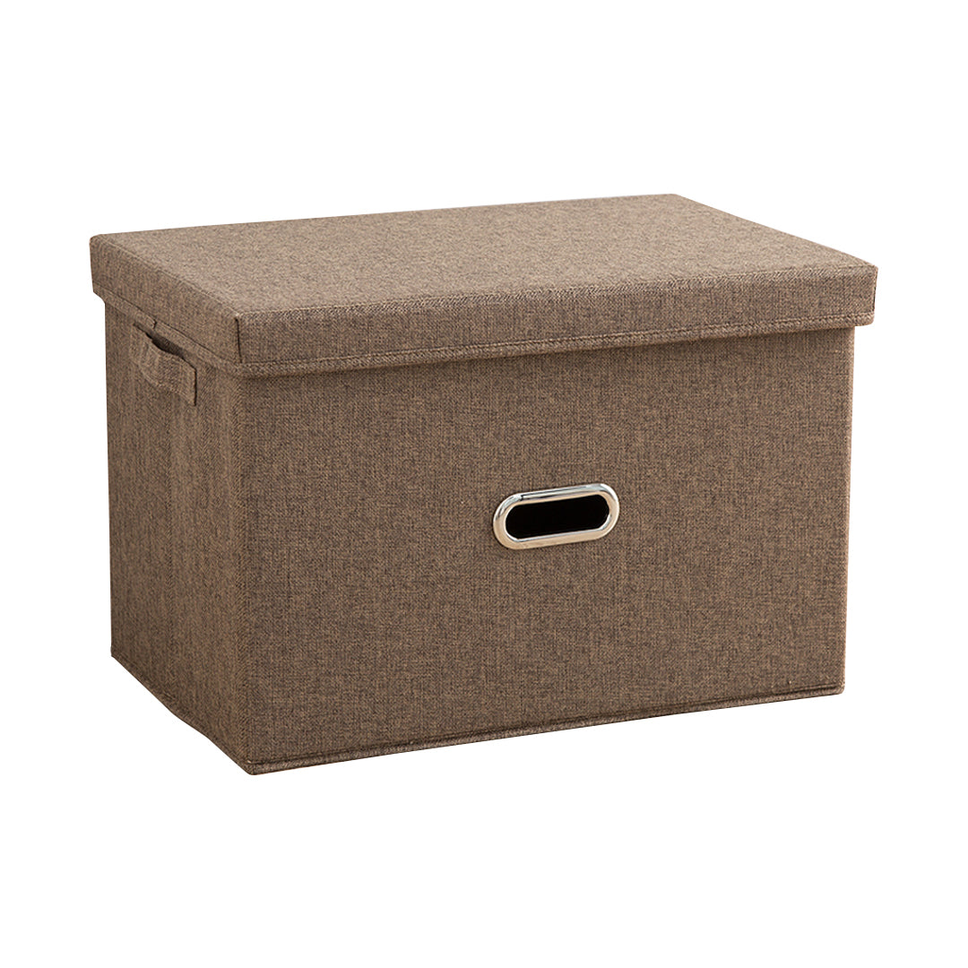 Coffee Large Foldable Canvas Storage Box